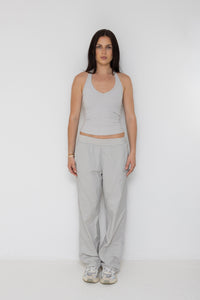 Lightweight Straight Leg Pants with Zip Pockets in Bone | Real Collection