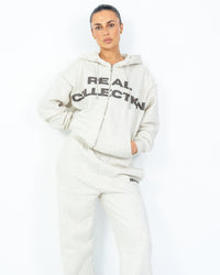 Wide Leg Tracksuit Pants — Tall Fit (5'7"+) — Marl Grey
